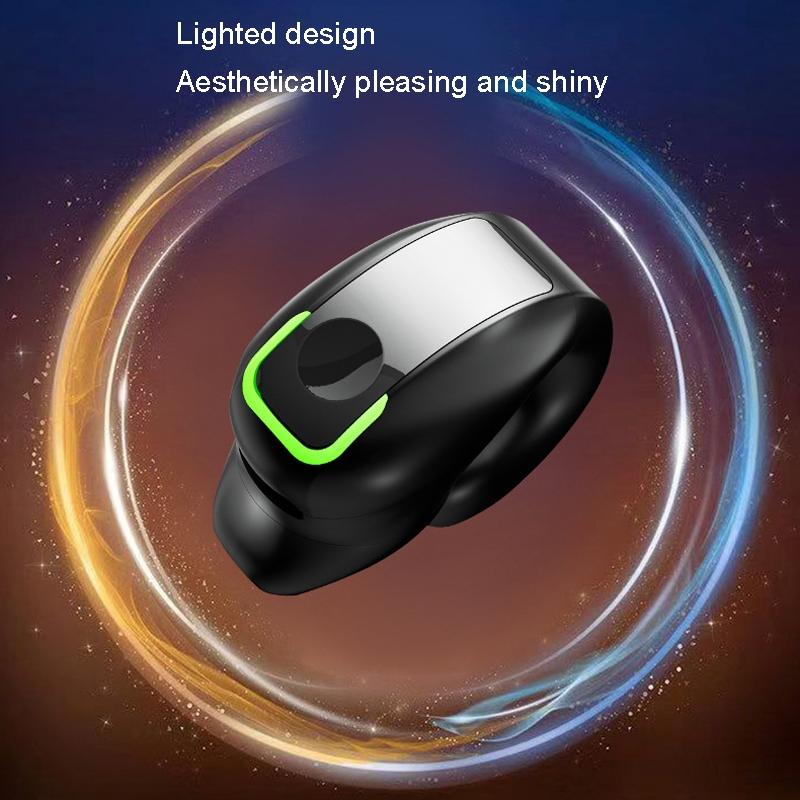 Single-Ear Lightweight Waterproof Bluetooth Earphone with Clip – White