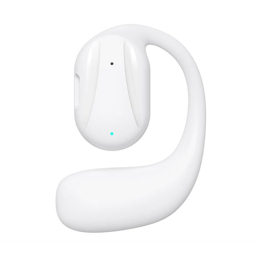 YJ77 Bluetooth 5.2 Bone Conduction Headset – Ear-Mounted, Left Ear, White – Wireless for Clear Audio & Comfort