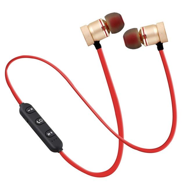 Moreblue S07 Wireless Bluetooth Sport Earbuds with Mic – Sweatproof In-Ear Headphones – Gold