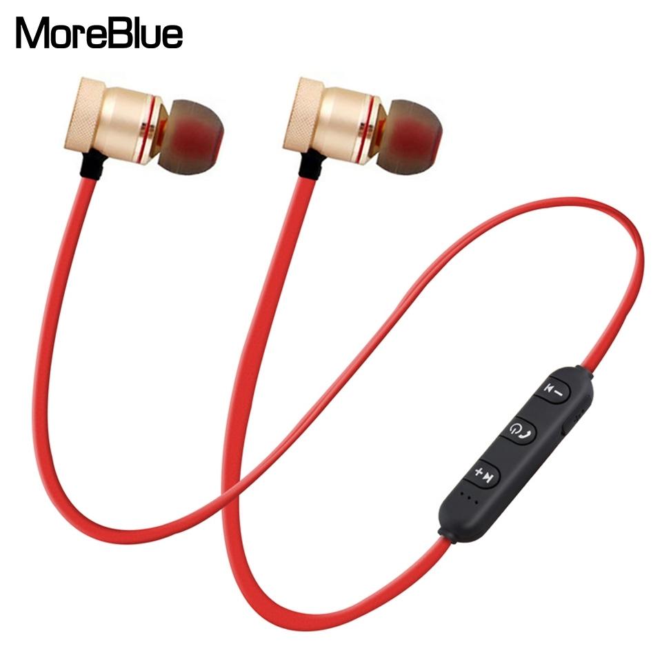 Moreblue S07 Wireless Bluetooth Sport Earbuds with Mic – Sweatproof In-Ear Headphones – Gold