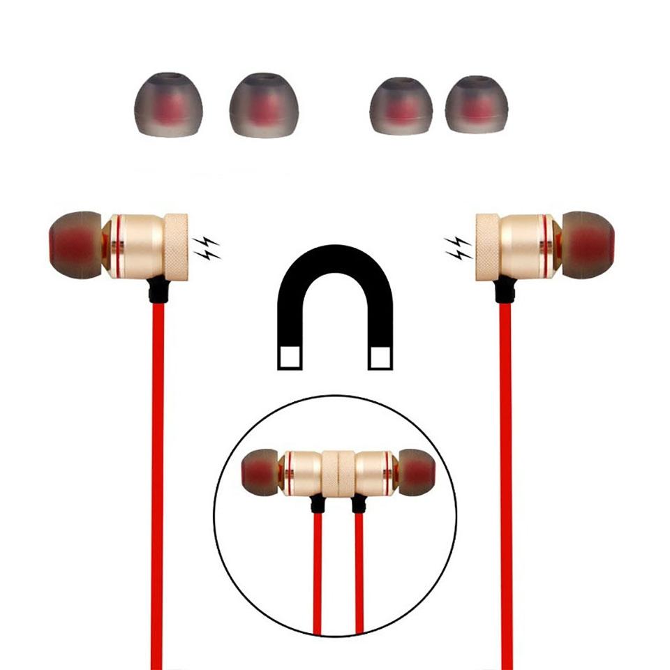 Moreblue S07 Wireless Bluetooth Sport Earbuds with Mic – Sweatproof In-Ear Headphones – Gold