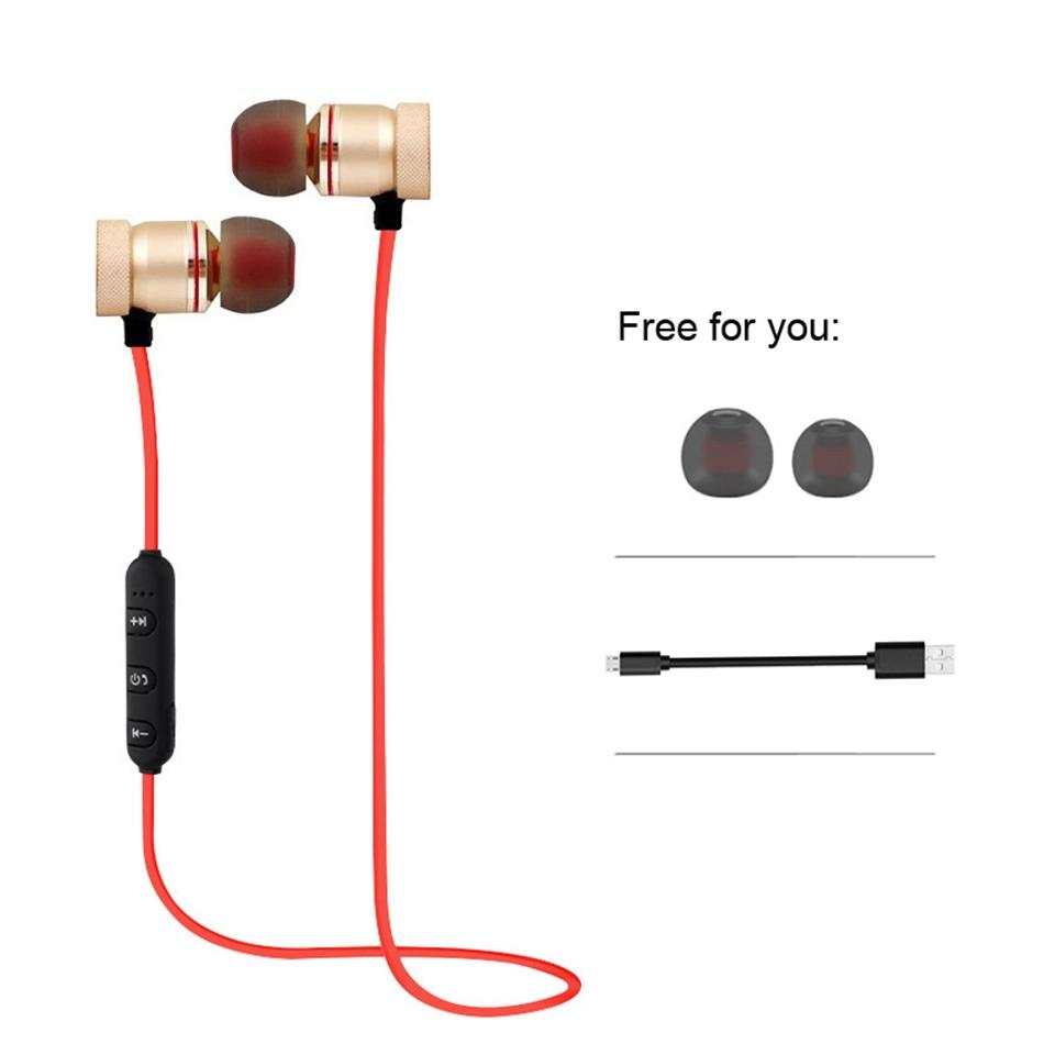 Moreblue S07 Wireless Bluetooth Sport Earbuds with Mic – Sweatproof In-Ear Headphones – Gold