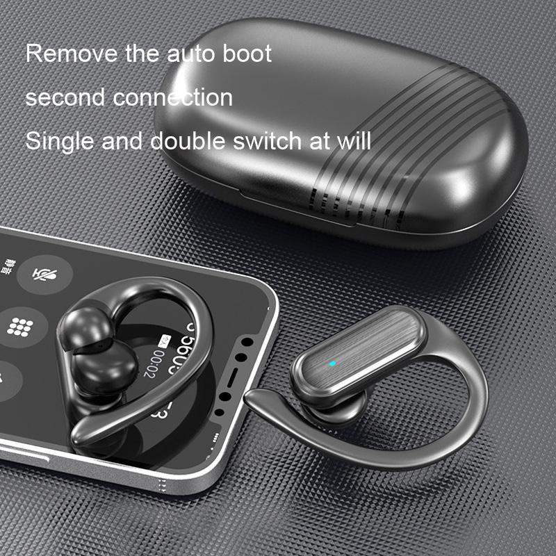 Wireless Noise-Cancelling Bluetooth Earbuds with LED Display – Deep Bass & Touch Control – Blue