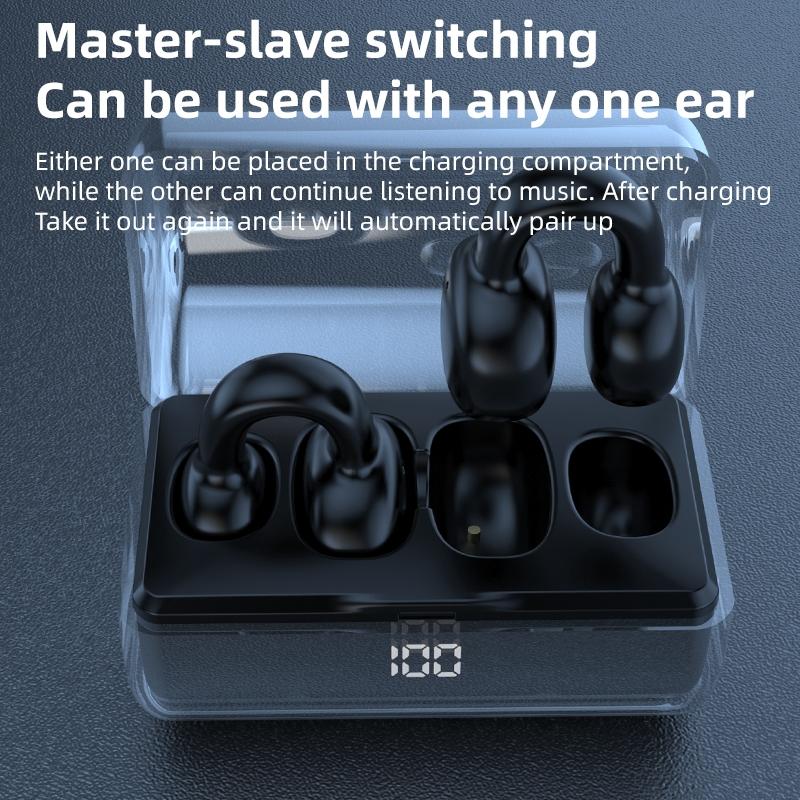 Wireless Earphones with Digital Display & Charging Case – Bluetooth Earbuds, Touch Control (White)