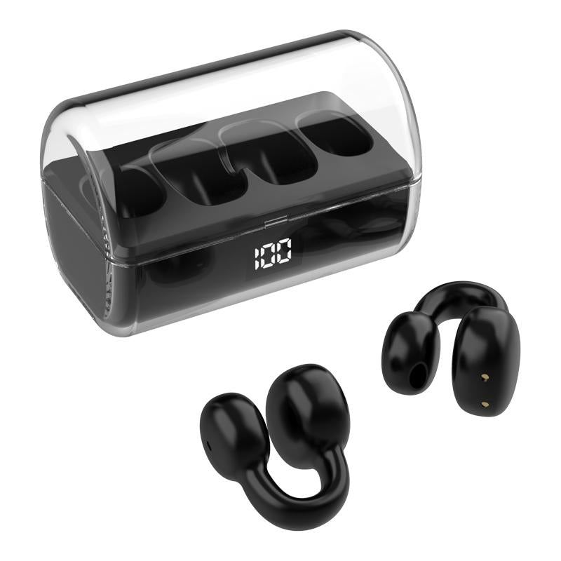 Wireless Earphones with Digital Display & Charging Case – Bluetooth Earbuds, Touch Control (White)