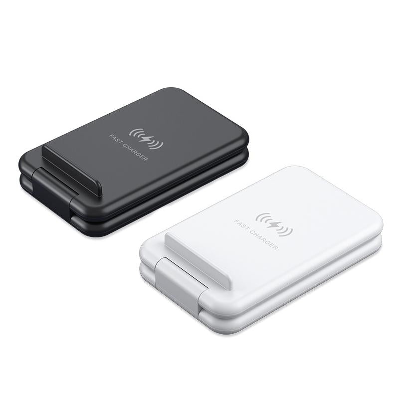15W 3-in-1 Foldable Wireless Charger for iPhone, Apple Watch & AirPods – Fast Charging Station – White