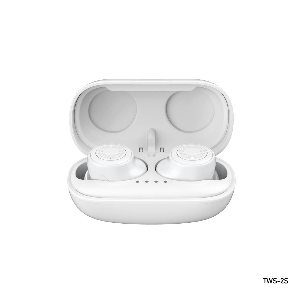 True Wireless Bluetooth 5.0 Earphones – White In-Ear TWS Earbuds with Charging Case & HD Sound