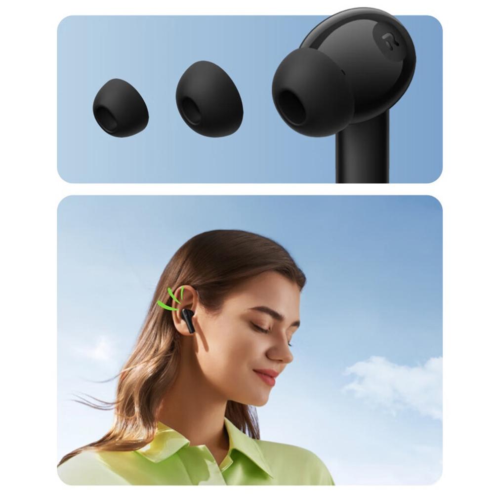 Wireless Bluetooth Earphones with Noise Reduction & AI Call Enhancement – Black, TWS In-Ear Headphones with Mic for Clear Audio & Calls