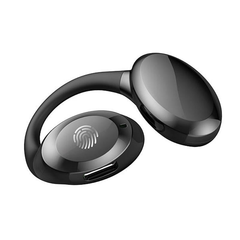 Waterproof Wireless Earphones with Touch Control & Ear-Hook – Sport Bluetooth Headset, Yellow