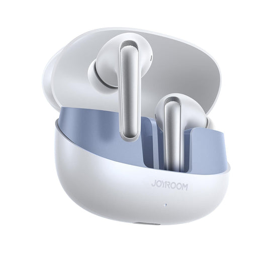 True Wireless FunPods Bluetooth Earphones – White, Compact & Touch Control