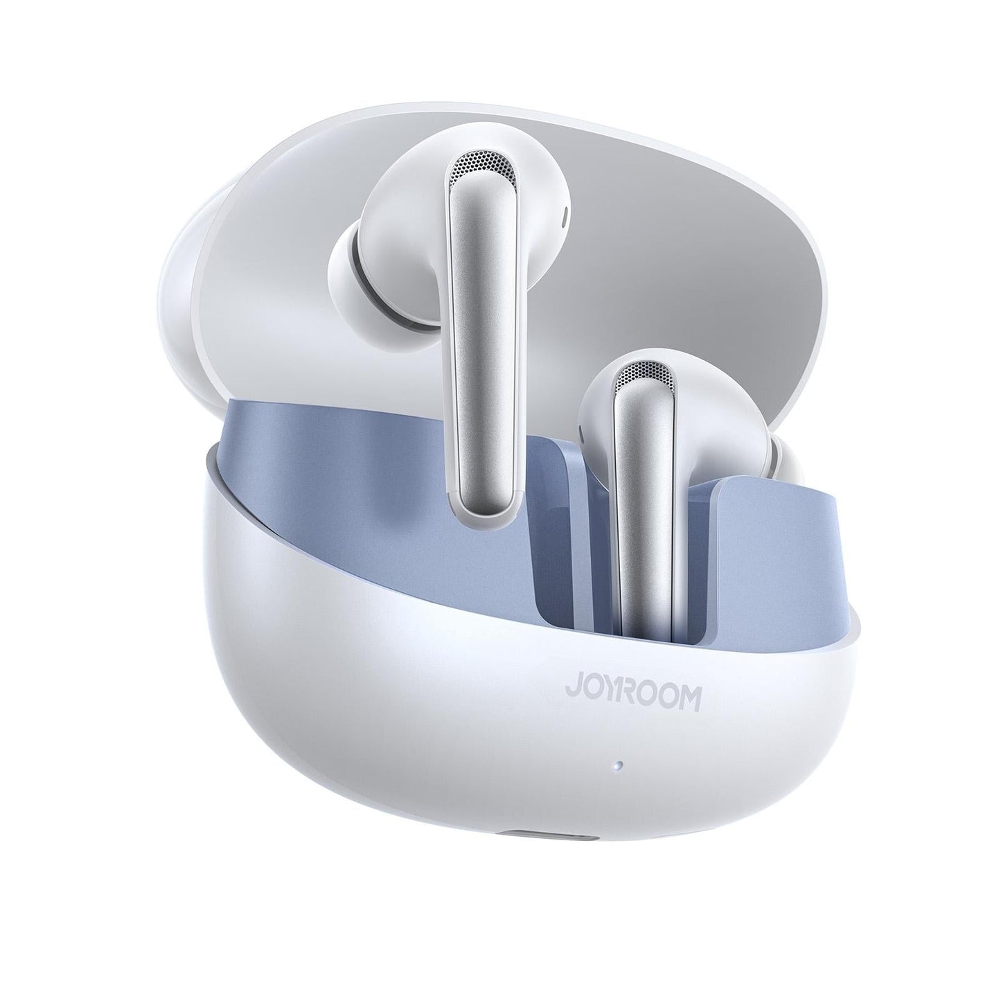 True Wireless FunPods Bluetooth Earphones – White, Compact & Touch Control