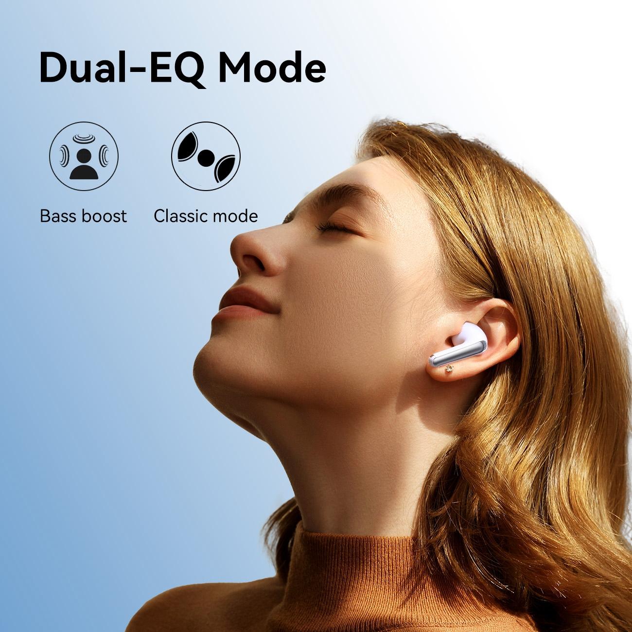 True Wireless FunPods Bluetooth Earphones – White, Compact & Touch Control
