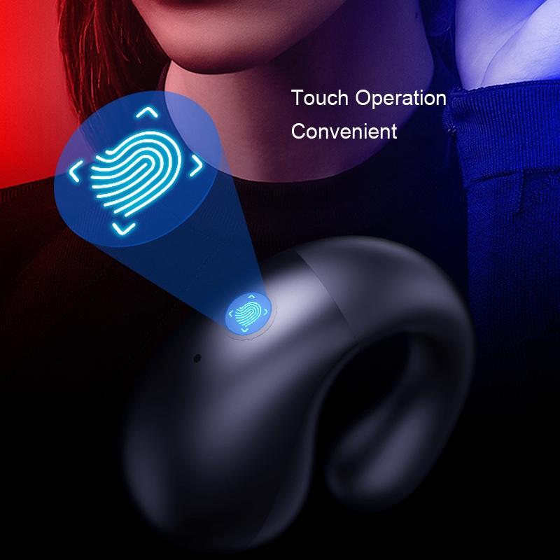 Wireless Bluetooth Earphone with Clip-On Charging Case – Portable, White