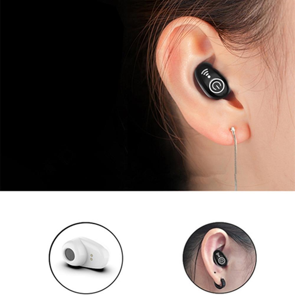 S650 Gen 2 Mini Bluetooth Earphone with Mic – Wireless Single In-Ear Headset, White