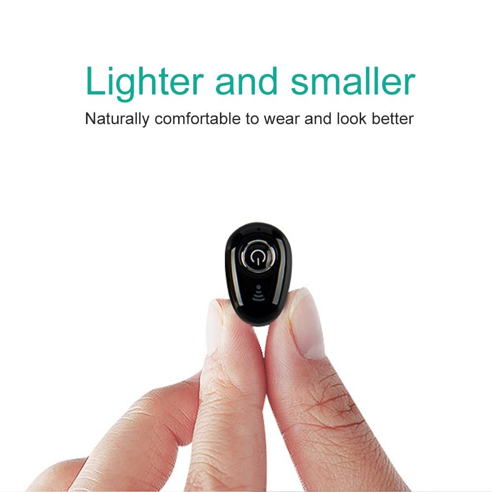 S650 Gen 2 Mini Bluetooth Earphone with Mic – Wireless Single In-Ear Headset, White