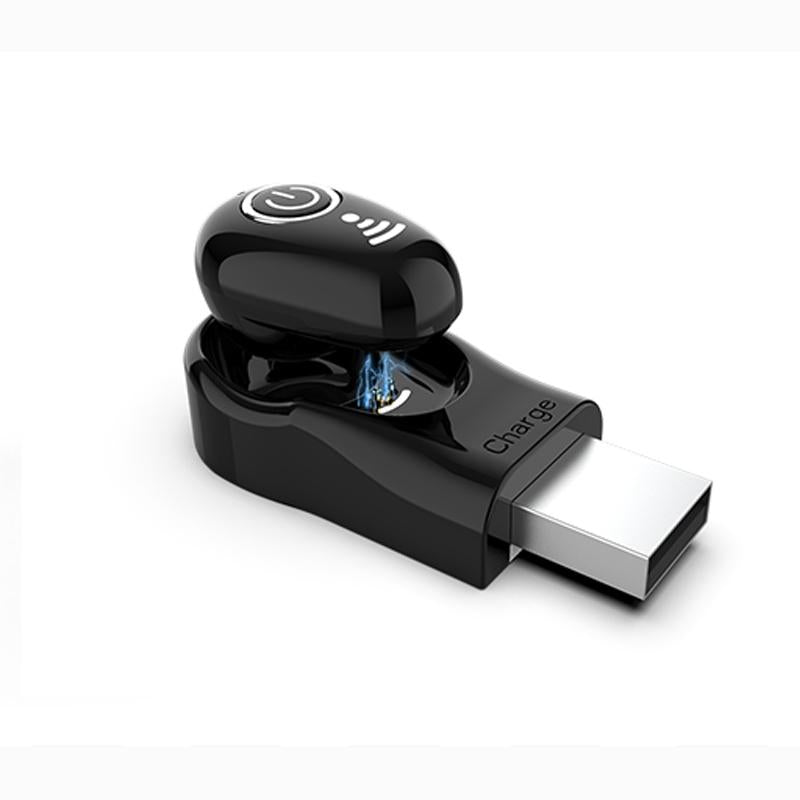 S650 Gen 2 Mini Bluetooth Earphone with Mic – Wireless Single In-Ear Headset, White