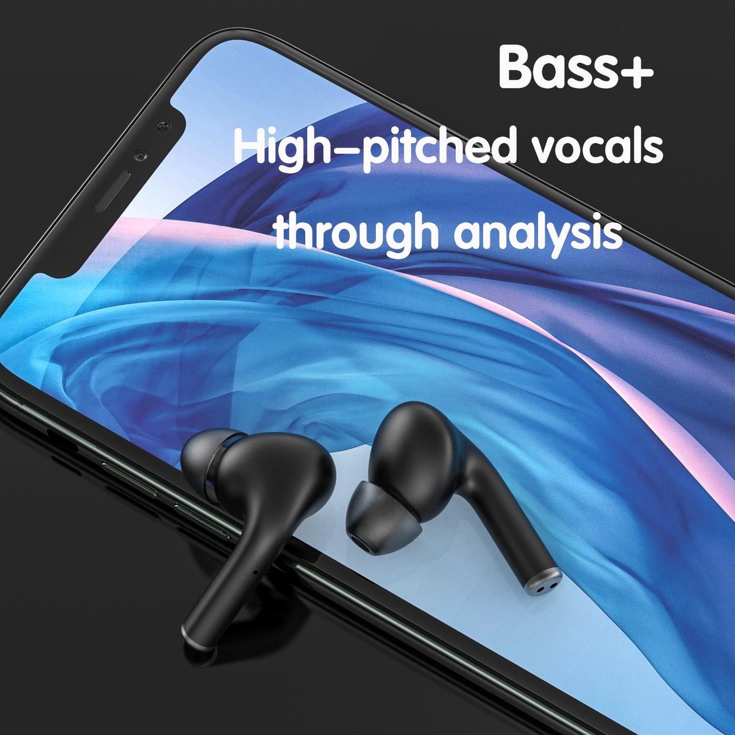White Wireless Sport Bluetooth 5.0 Earphones – Touch Control, Built-in Mic & Stereo Bass Sound