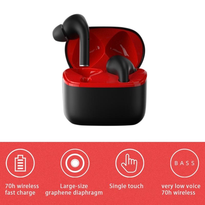 White Wireless Sport Bluetooth 5.0 Earphones – Touch Control, Built-in Mic & Stereo Bass Sound