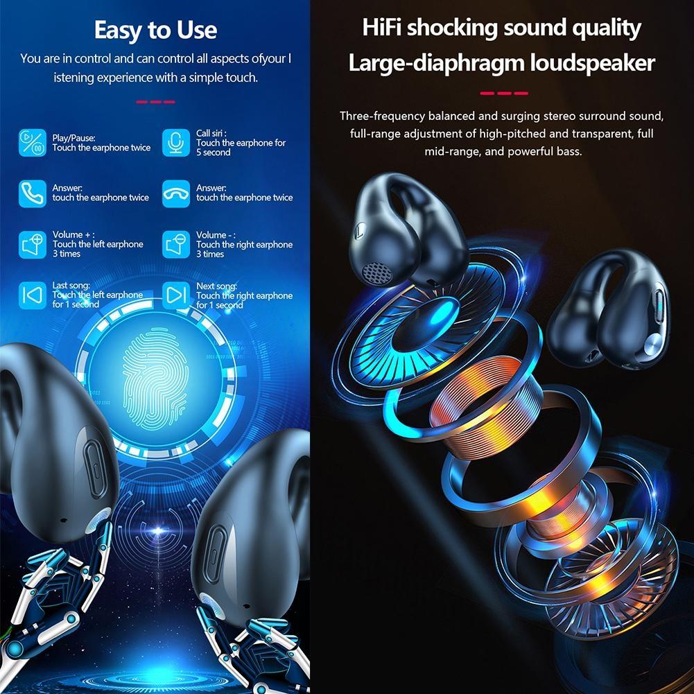 Khaki Wireless Noise-Cancelling Bluetooth Earbuds with LED Display – Hi-Fi Sound, Long Battery Life