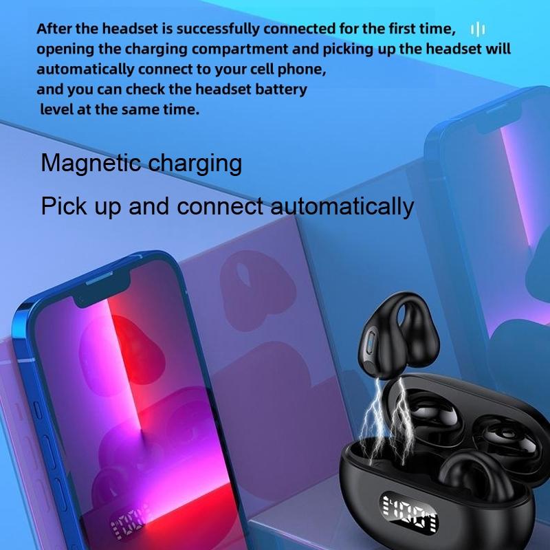 Khaki Wireless Noise-Cancelling Bluetooth Earbuds with LED Display – Hi-Fi Sound, Long Battery Life