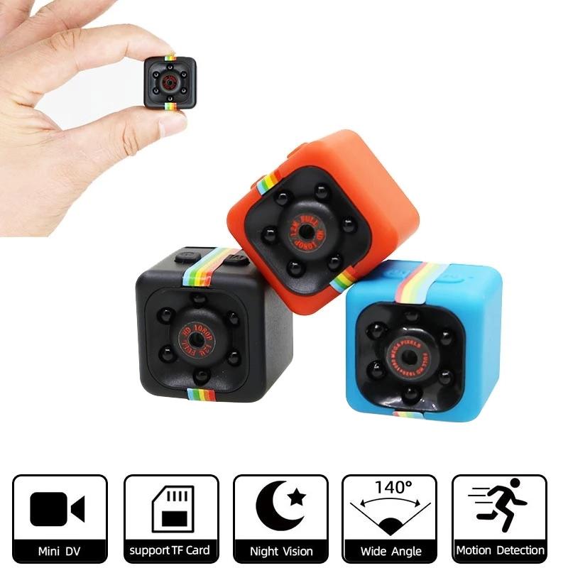 HD 1080P Mini Sport Camera – Night Vision, Motion Detection, TF Card Support, Compact Action Cam – Black
