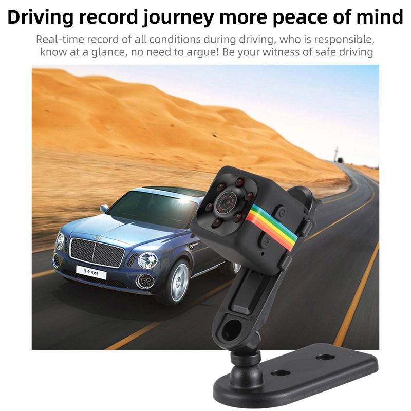 HD 1080P Mini Sport Camera – Night Vision, Motion Detection, TF Card Support, Compact Action Cam – Black