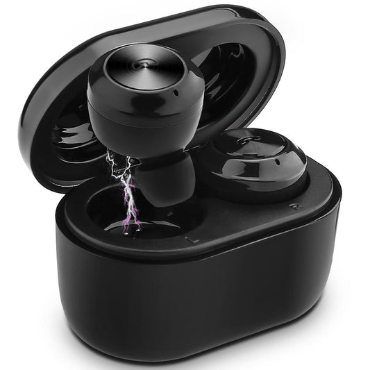 Bluetooth 5.0 Wireless Earphones with Magnetic Charging Box – TWS In-Ear Stereo Headset (Black)