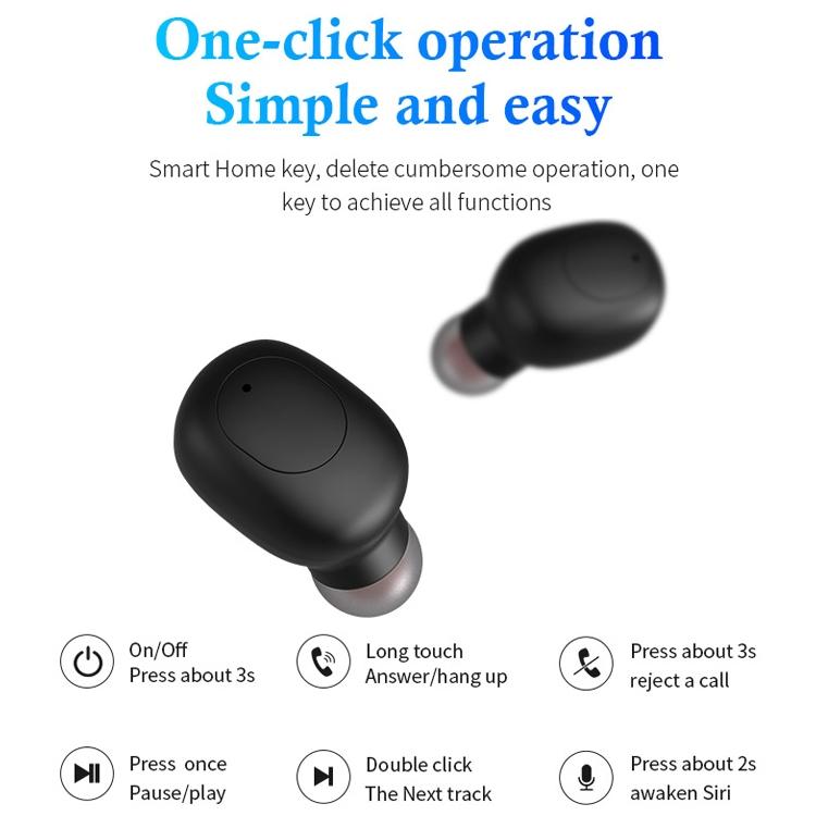 Wireless Sports Bluetooth Earphones – Binaural Stereo In-Ear Headphones, Black