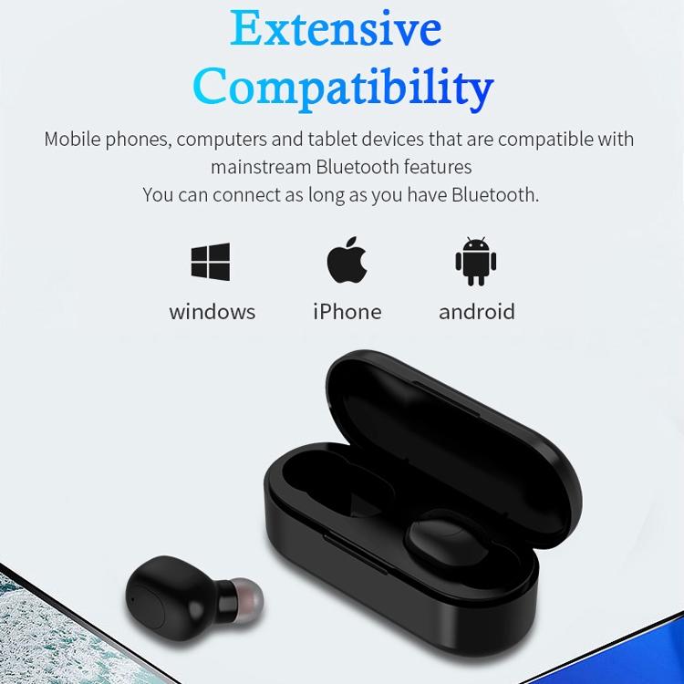 Wireless Sports Bluetooth Earphones – Binaural Stereo In-Ear Headphones, Black