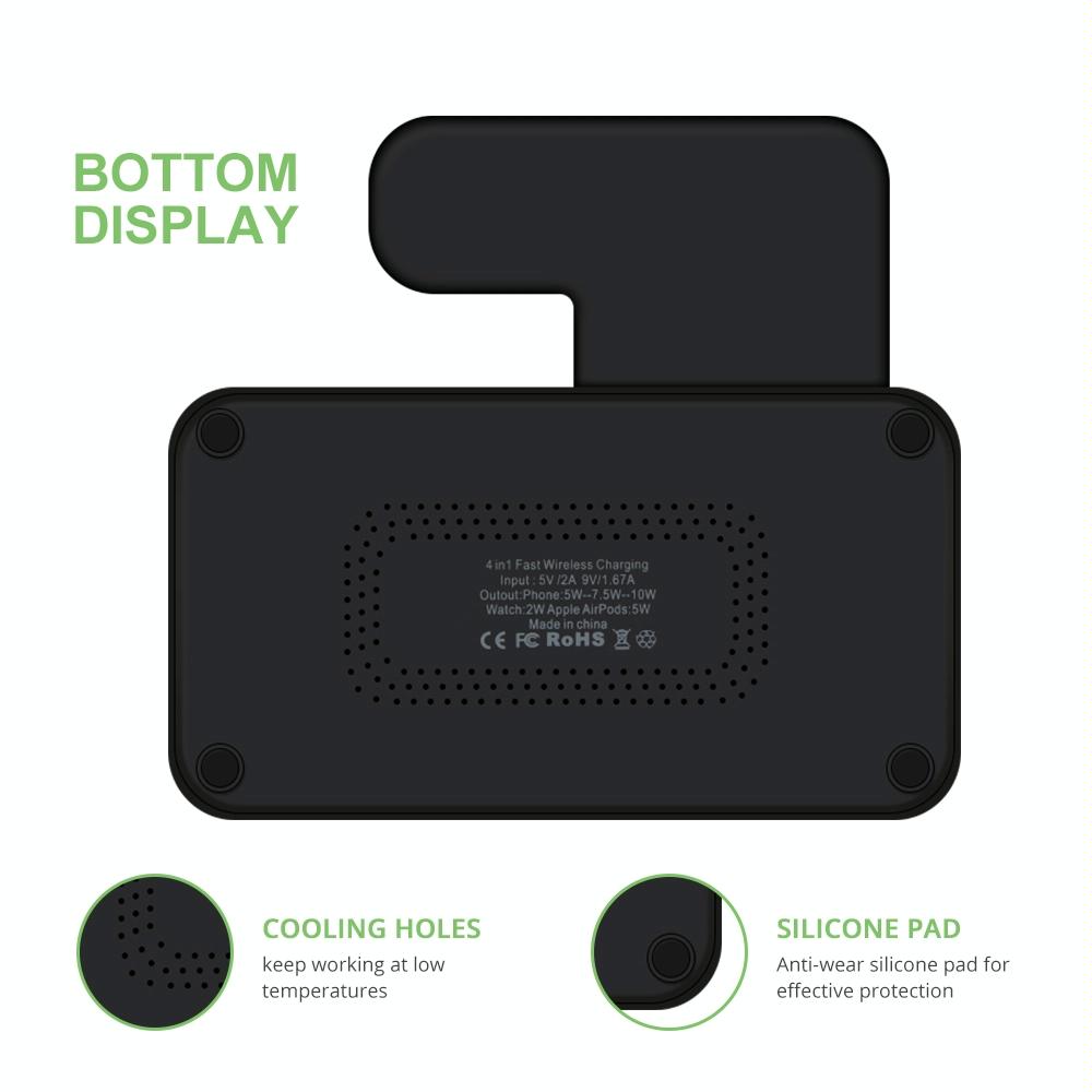 Vertical Wireless Charger with Adjustable Stand. Fast Qi Charging Dock for Smartphones