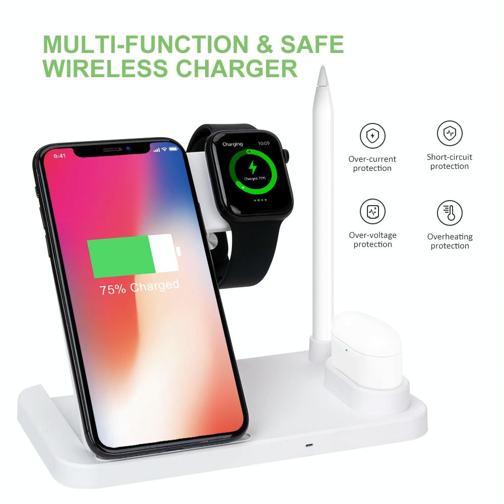 Vertical Wireless Charger with Adjustable Stand. Fast Qi Charging Dock for Smartphones