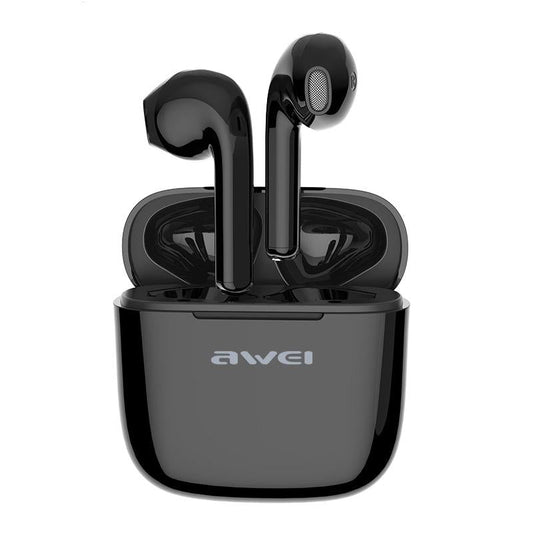 T26 TWS Wireless Sports Headset – Bluetooth 5.0, Charging Case, Sweatproof, Secure Fit, Clear Sound – Black