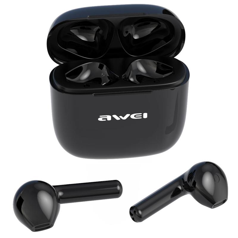 T26 TWS Wireless Sports Headset – Bluetooth 5.0, Charging Case, Sweatproof, Secure Fit, Clear Sound – Black