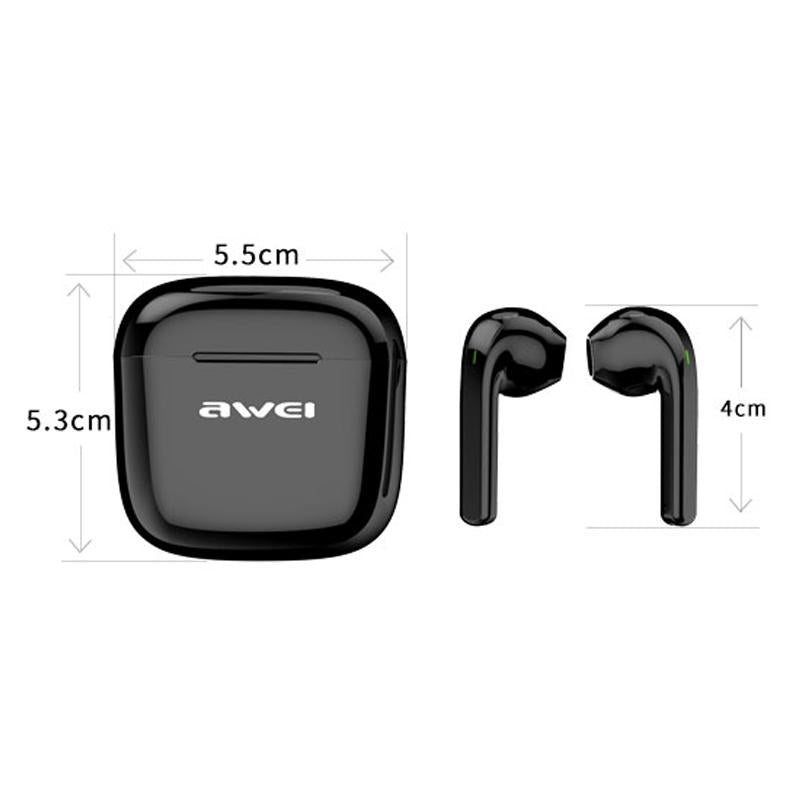 T26 TWS Wireless Sports Headset – Bluetooth 5.0, Charging Case, Sweatproof, Secure Fit, Clear Sound – Black