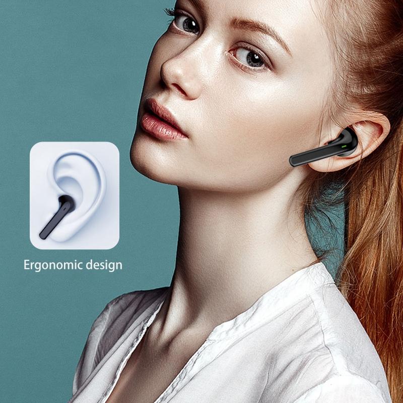T26 TWS Wireless Sports Headset – Bluetooth 5.0, Charging Case, Sweatproof, Secure Fit, Clear Sound – Black