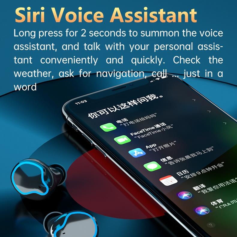 Wireless Bluetooth 5.0 Earphones with Digital Display & Built-in Flashlight – Long Battery Life, Noise Reduction, Smart Touch Control