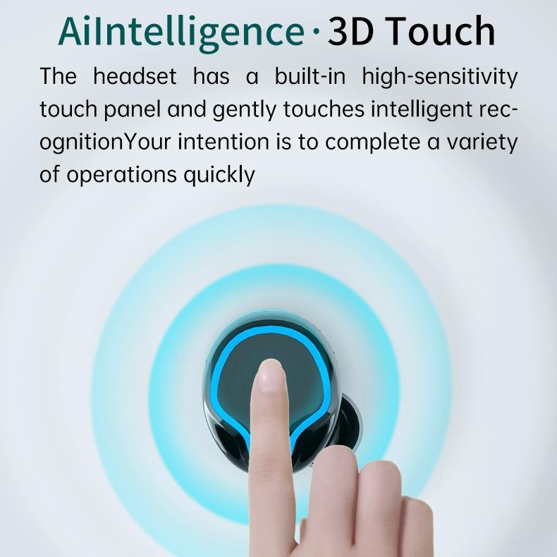 Wireless Bluetooth 5.0 Earphones with Digital Display & Built-in Flashlight – Long Battery Life, Noise Reduction, Smart Touch Control