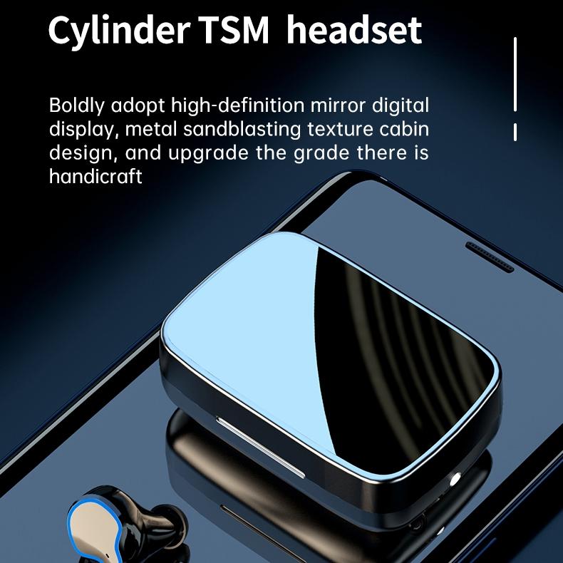 Wireless Bluetooth 5.0 Earphones with Digital Display & Built-in Flashlight – Long Battery Life, Noise Reduction, Smart Touch Control