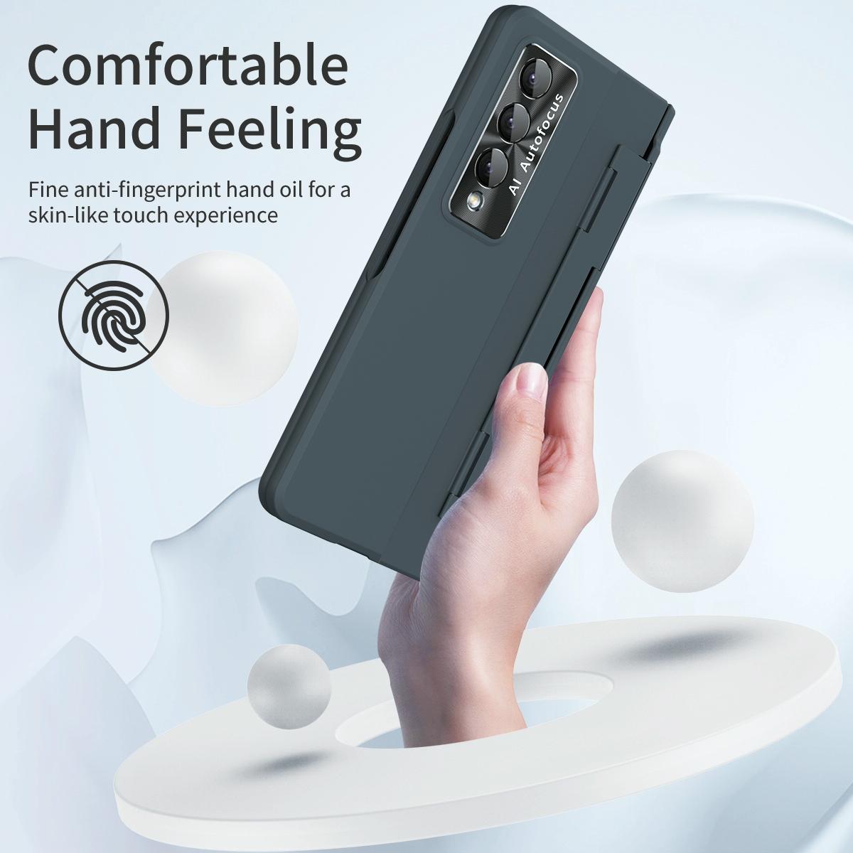 Full Coverage Hinge Phone Case for Samsung Galaxy Z Fold4 5G – Shockproof Protective Cover – Gold