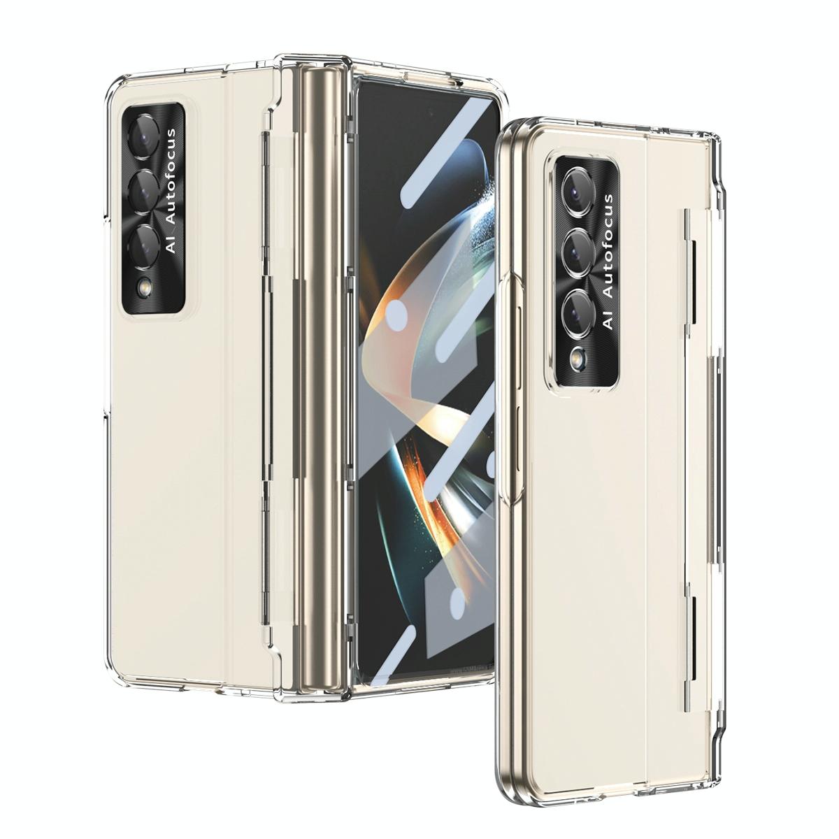 Full Coverage Hinge Phone Case for Samsung Galaxy Z Fold4 5G – Shockproof Protective Cover – Gold