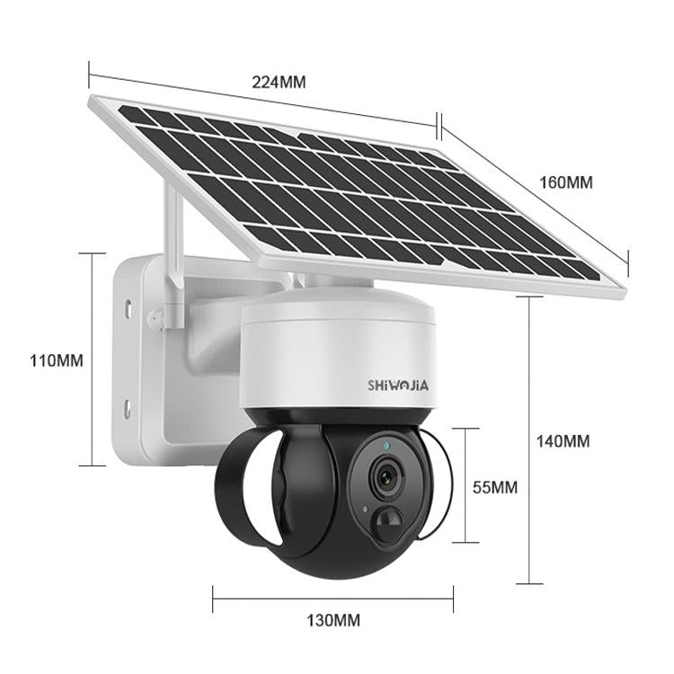 3MP 4G Solar Dome Security Camera – IP66 Waterproof, PIR Motion Detection, Two-Way Audio, Night Vision – White