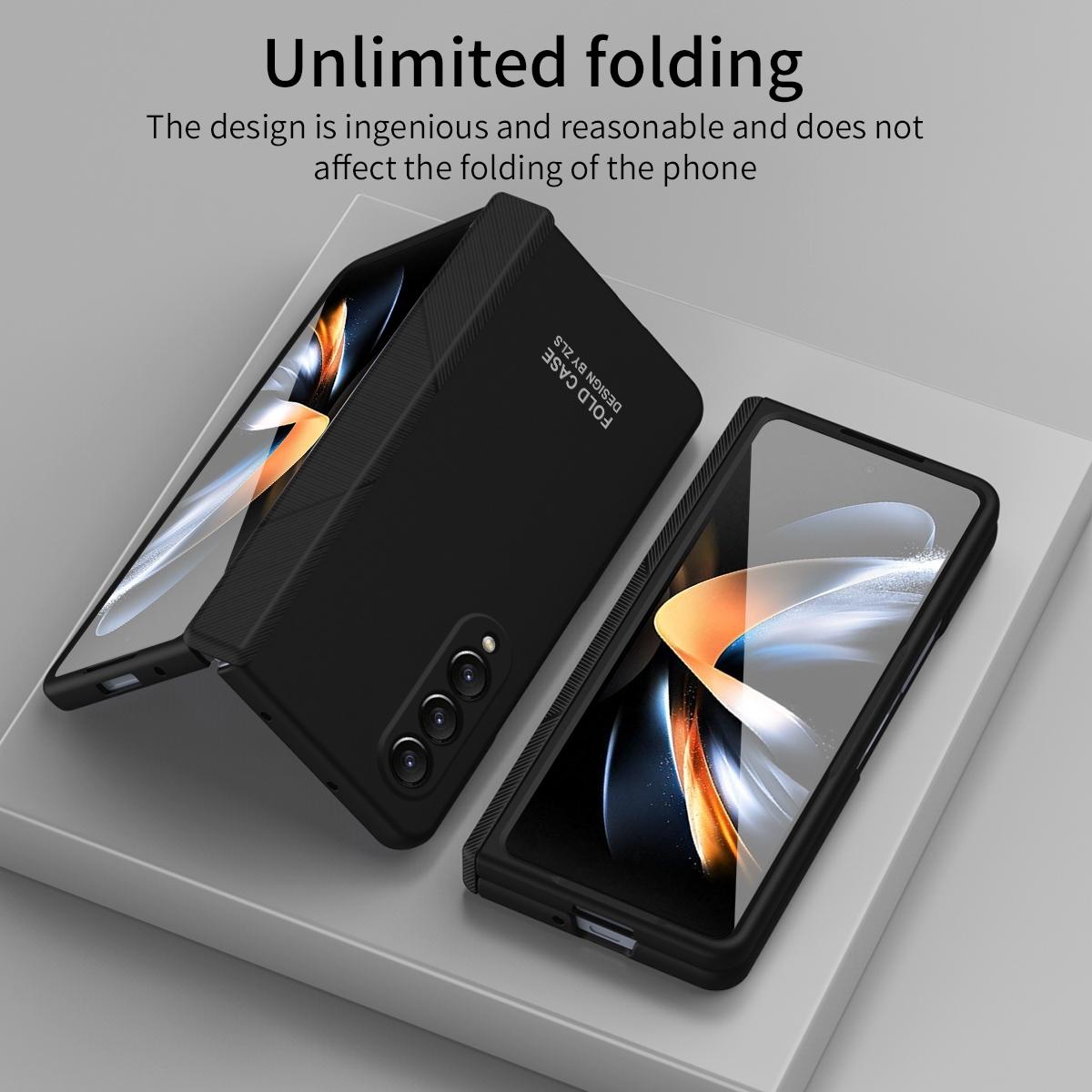Premium Hinged Folding Case for Samsung Galaxy Z Fold4 5G – Durable Protection, Black