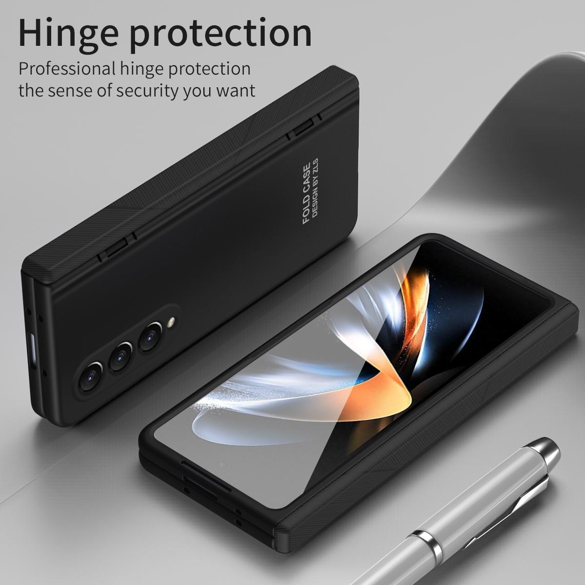 Premium Hinged Folding Case for Samsung Galaxy Z Fold4 5G – Durable Protection, Black