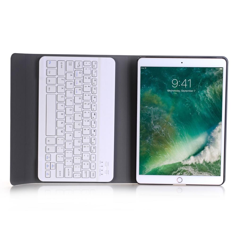 Ultra-Thin Bluetooth Keyboard Leather Case for iPad Air / Pro 10.5 – Magnetic Holder, Stand Function – Black