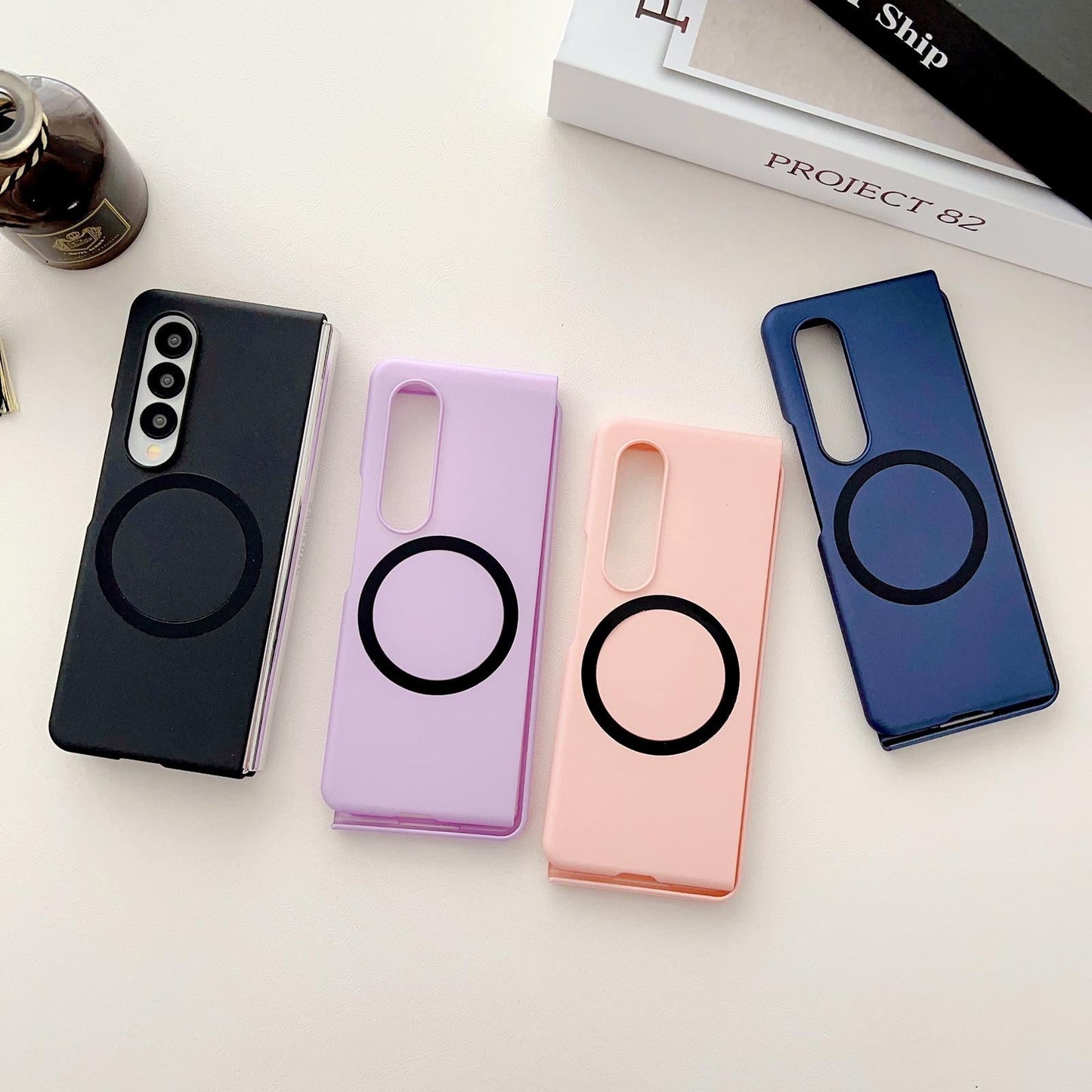 Shockproof Magnetic Phone Case for Samsung Galaxy Z Fold4 5G – Full Body Skin Protection – Blue