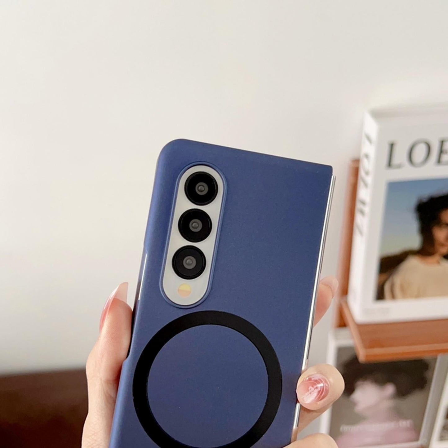 Shockproof Magnetic Phone Case for Samsung Galaxy Z Fold4 5G – Full Body Skin Protection – Blue