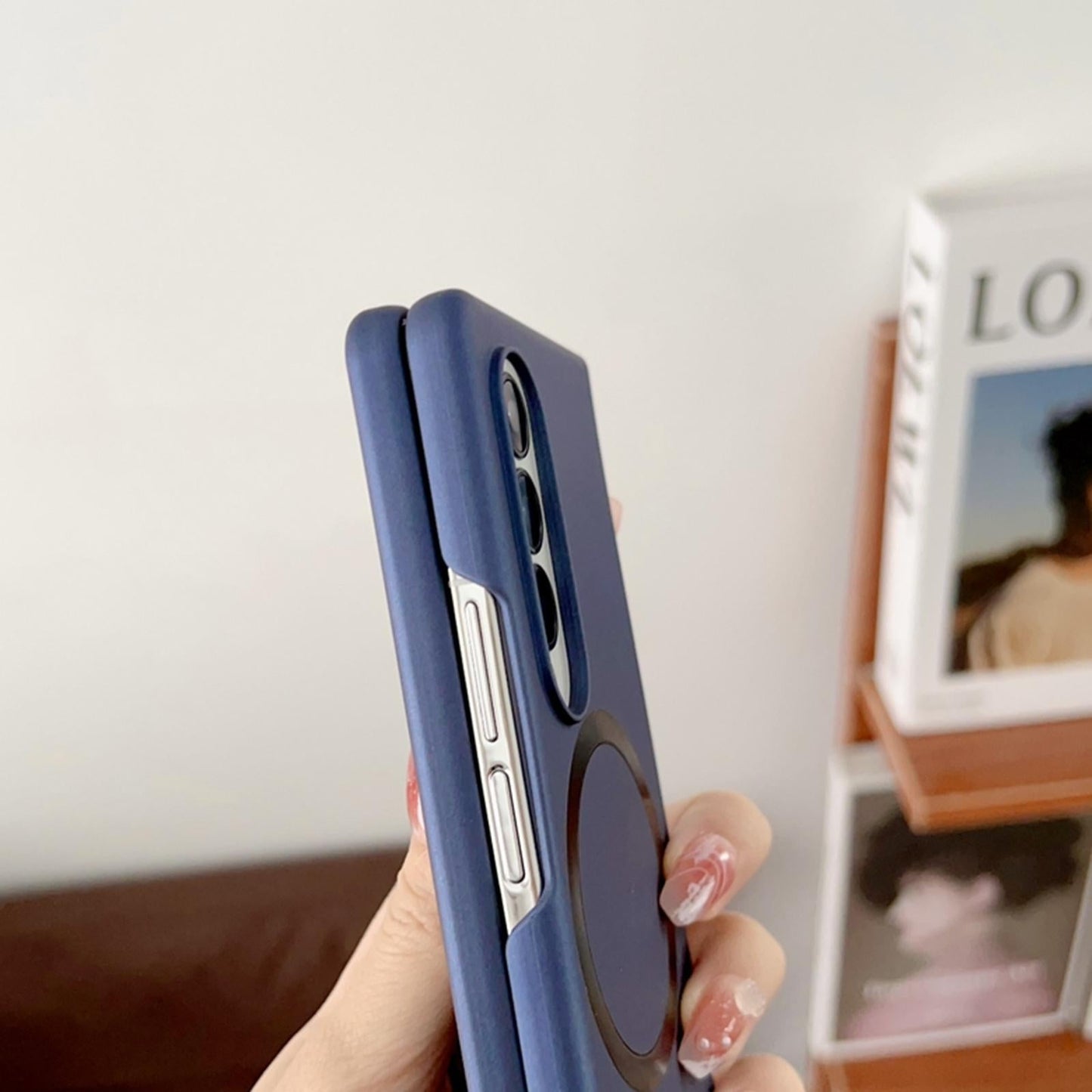 Shockproof Magnetic Phone Case for Samsung Galaxy Z Fold4 5G – Full Body Skin Protection – Blue