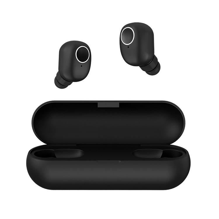 Wireless Sports Bluetooth 5.0 Earphones – Binaural Stereo In-Ear Headphones with Secure Fit – Black
