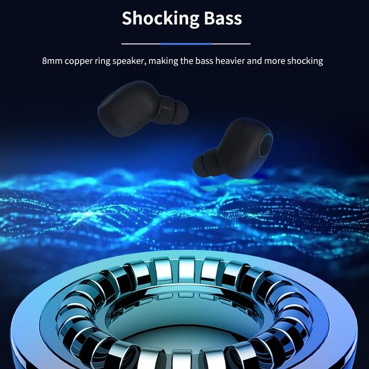 Wireless Sports Bluetooth 5.0 Earphones – Binaural Stereo In-Ear Headphones with Secure Fit – Black