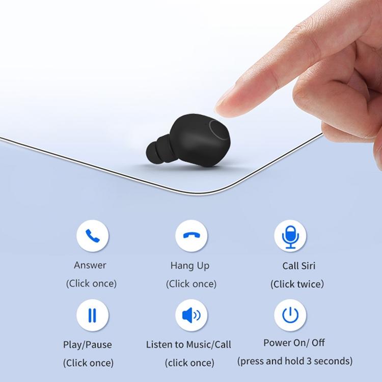 Wireless Sports Bluetooth 5.0 Earphones – Binaural Stereo In-Ear Headphones with Secure Fit – Black